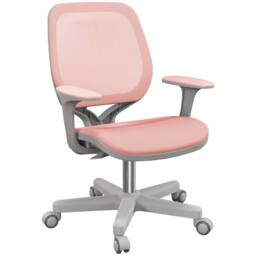 STILVORA Office Chair with Adjustable Height & Mesh Back in Pink - thumbnail 4