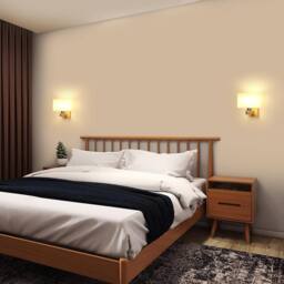 Goeco E27 Vintage Interior Wall Light, Glass Wood Wall Light, Oval Lampshade in White - thumbnail 8
