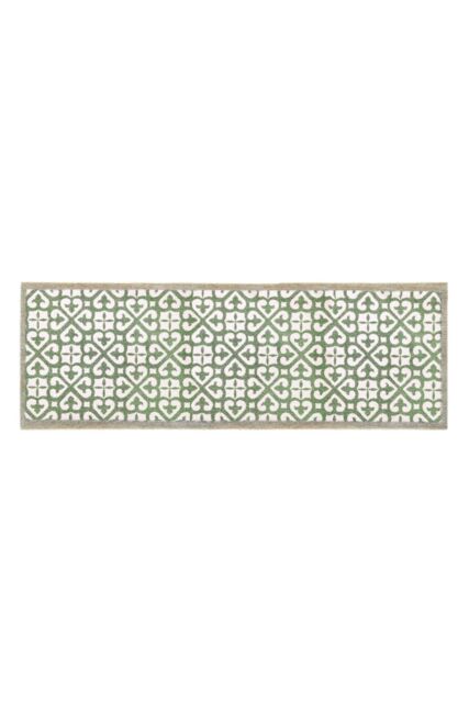 My Mat Washable Nylon Harlequin Tile Green Indoor Mat in Light Green - Size: 50 cm x 75 cm - image 1