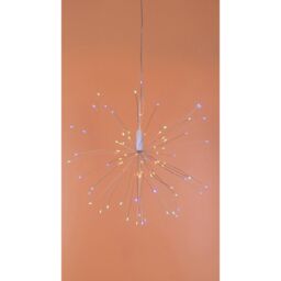 mysmartbuy Hanging LED Starburst Light - Battery Powered Indoor Outdoor Decoration with 80 Multicoloured LEDs & 9 Light Settings - H40cm - thumbnail 3