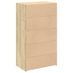 Berkfield Home Highboard Sonoma Oak 70x41x124 cm Engineered Wood in Brown - Size: 70 x 41 x 124 cm - thumbnail 6