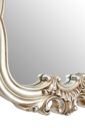 Orsina Elegant Champagne Finish Rose Crest Wall Mirror, Light Enhancing Hallway Mirror, Functional Wall Mirror in Gold - thumbnail 4