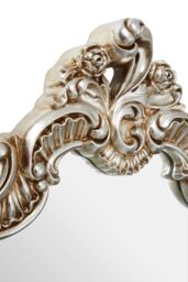 Orsina Elegant Champagne Finish Rose Crest Wall Mirror, Light Enhancing Hallway Mirror, Functional Wall Mirror in Gold - thumbnail 3