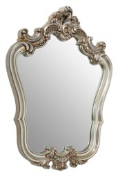 Orsina Elegant Champagne Finish Rose Crest Wall Mirror, Light Enhancing Hallway Mirror, Functional Wall Mirror in Gold - thumbnail 2