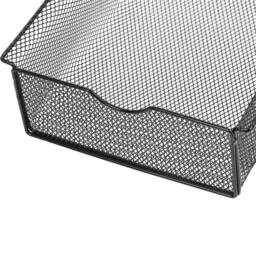 Havendro Metal Storage Organiser Drawer Pull out Stackable Clothes Basket in Black - thumbnail 3