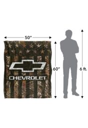 Chevrolet Chevy Camo Logo Silky Touch Super Soft Throw Blanket 152 X 127 cm in White - thumbnail 5