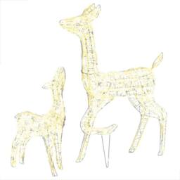 Berkfield Home Acrylic Reindeer Family Christmas Decoration 160 LED Warm White