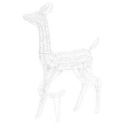 Berkfield Home Acrylic Reindeer Family Christmas Decoration 160 LED Warm White - thumbnail 6