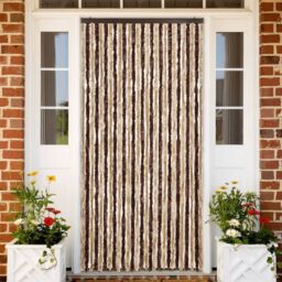 Berkfield Home Insect Curtain Beige & Light Brown 118x220 cm Chenille - thumbnail 1