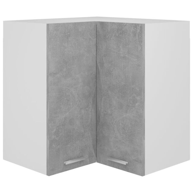 Berkfield Home Hanging Corner Cabinet Concrete Grey 57x57x60 cm Engineered Wood - Size: 57 x 57 x 60 cm - image 1