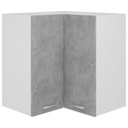 Berkfield Home Hanging Corner Cabinet Concrete Grey 57x57x60 cm Engineered Wood - Size: 57 x 57 x 60 cm - thumbnail 1