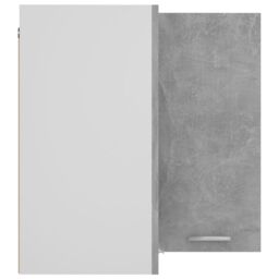 Berkfield Home Hanging Corner Cabinet Concrete Grey 57x57x60 cm Engineered Wood - Size: 57 x 57 x 60 cm - thumbnail 6