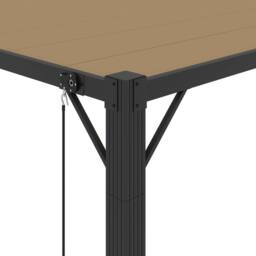 Berkfield Home Gazebo with Louvered Roof 3x3 m Taupe Fabric & Aluminium in Beige - thumbnail 7