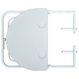 Berkfield Home Hanging Balcony Table White 60x64x83.5 cm Plastic Rattan Look - thumbnail 6