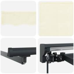 Berkfield Home Retractable Awning Manual Cream 350x250 cm Acrylic fabric - thumbnail 8