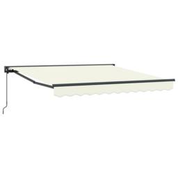 Berkfield Home Retractable Awning Manual Cream 350x250 cm Acrylic fabric - thumbnail 2