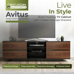 "Centurion Supports AVITUS TV Cabinet for up to 65"" Flat Screen TVs Entertainment TV Unit" - thumbnail 6
