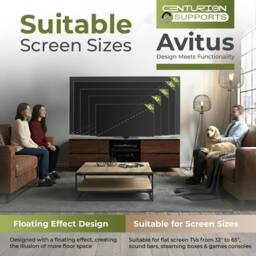 "Centurion Supports AVITUS TV Cabinet for up to 65"" Flat Screen TVs Entertainment TV Unit" - thumbnail 2