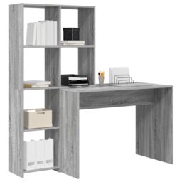 Berkfield Home with Shelf with Storage Grey sonoma Engineered wood - thumbnail 3