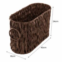 Kelvenix Brown Bathroom Toilet Paper Organizer Basket - thumbnail 2