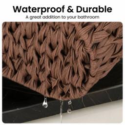 Kelvenix Brown Bathroom Toilet Paper Organizer Basket - thumbnail 3