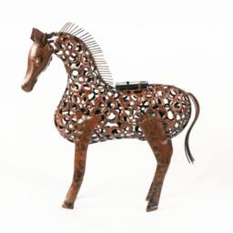 Marco Paul Bronze Effect Solar Powered Horse Outdoor Garden Ornament - Size: 30 cm - thumbnail 4
