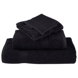 Berkfield Home 12 Piece Premium Towel Set SOLUND Black 600 gsm - thumbnail 4