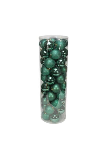 KDMD 48 Green Baubles in MattShiny & Glitter Finish 10cm - image 1