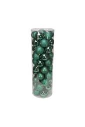 KDMD 48 Green Baubles in MattShiny & Glitter Finish 10cm - thumbnail 1