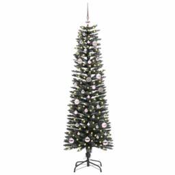 Berkfield Home Artificial Christmas Tree with 150 LEDs Green 43 x 43 x 150 cm - thumbnail 2