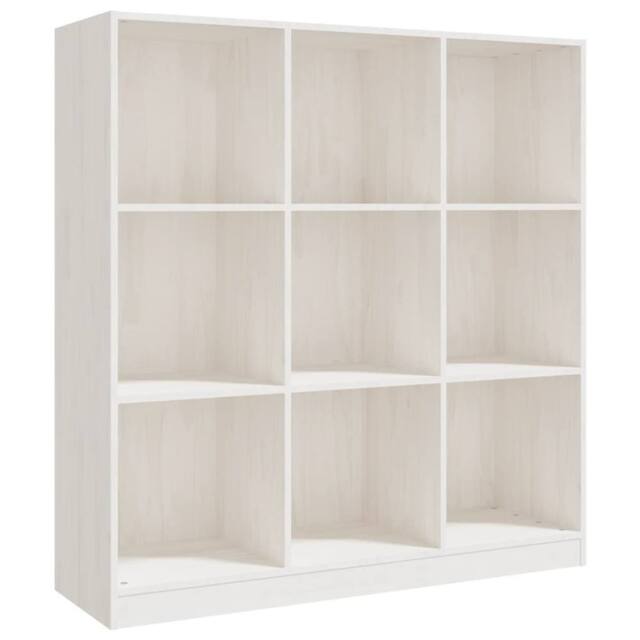Berkfield Home Book Cabinet/Room Divider White 104x33.5x110 cm Solid Pinewood - image 1
