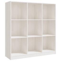 Berkfield Home Book Cabinet/Room Divider White 104x33.5x110 cm Solid Pinewood - thumbnail 1