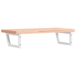 Berkfield Home Basin Shelf Wall Mounted Steel & Solid Wood Beech in Brown - thumbnail 6