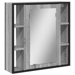 Berkfield Home Bathroom Mirror Cabinet Grey Sonoma 60x16x60 cm Engineered Wood - Size: 60 x 16 x 60 cm