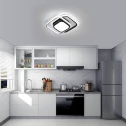 Goeco LED Ceiling Lights, 2 Squares Flush Mount Ceiling Lighting, 32W, 6500K in Black - thumbnail 4