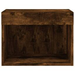 Berkfield Home Decorative Bedside Cabinets with LED Lights Wall-mounted 2 pcs Sm in Brown - thumbnail 9