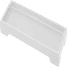 ATEK Bathroom Vanity Tray, Resin Dresser Jewelry Ring Dish Tank Storage Kitchen Sink Countertop Organiser Plate Holder for Candles Soap in White