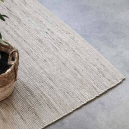 THE RUGS Handloom Jute Rug Dhaka Natural Jute Wool Cotton Woven Rug in White - Size: 160 cm x 230 cm - thumbnail 5