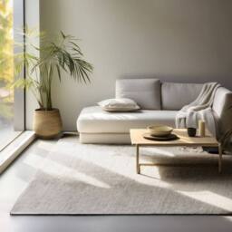 THE RUGS Handloom Jute Rug Dhaka Natural Jute Wool Cotton Woven Rug in White - Size: 160 cm x 230 cm - thumbnail 6