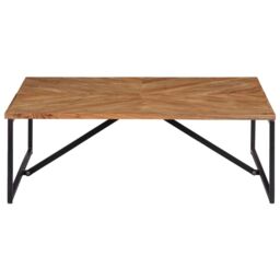 Berkfield Home Coffee Table 110x110x36 cm Solid Acacia Wood in Brown - Size: 110 x 110 x 36 cm - thumbnail 2