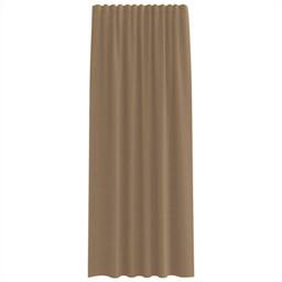 Berkfield Home Voile Curtains with Rod Pockets 2 pcs Light Brown - thumbnail 4