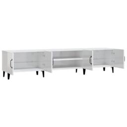 Berkfield Home TV Cabinet High Gloss White 180x31.5x40 cm Engineered Wood - thumbnail 7
