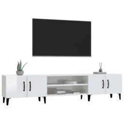 Berkfield Home TV Cabinet High Gloss White 180x31.5x40 cm Engineered Wood - thumbnail 4