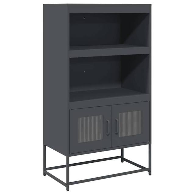Berkfield Home Highboard Anthracite 68x39x123 cm Steel in Charcoal - Size: 68 x 39 x 123 cm - image 1
