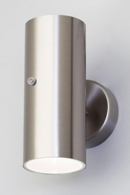 BHS Lighting Grant Up & Down Outdoor Wall Light with Photocell in Silver - image 1