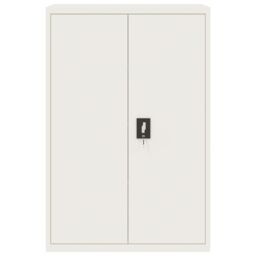 Berkfield Home File Cabinet White 90x40x140 cm Steel - Size: 90 x 40 x 140 cm - thumbnail 3