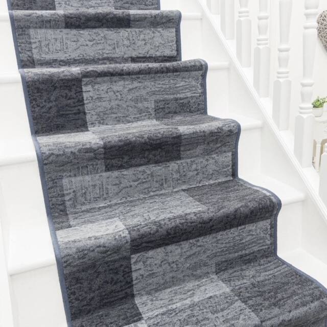 runrug Stair Runner Carpet - Durable, Non-Slip, 5.4mm - 'Icona' in Dark Grey - Size: 100 cm x 690 cm - image 1