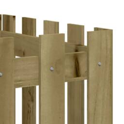 Berkfield Home Garden Raised Bed with Fence Design 200x50x50 cm Impregnated Wood Pine in Brown - Size: 200 x 50 x 50 cm - thumbnail 7