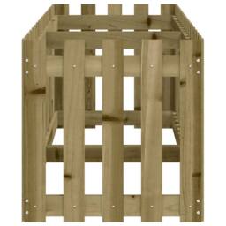 Berkfield Home Garden Raised Bed with Fence Design 200x50x50 cm Impregnated Wood Pine in Brown - Size: 200 x 50 x 50 cm - thumbnail 6