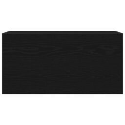 Berkfield Home Bathroom Wall Cabinet Black 80x25x40 cm Engineered Wood - Size: 80 x 25 x 40 cm - thumbnail 5